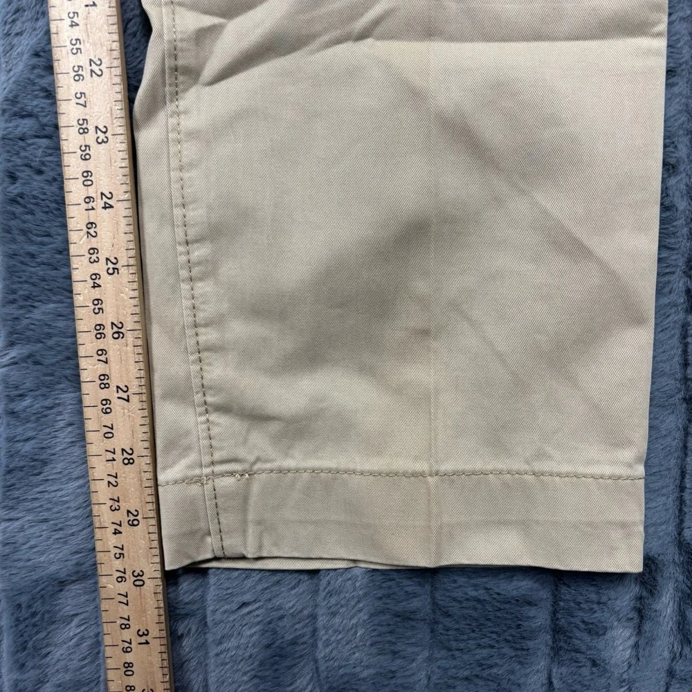 2 Aeropostale Mens Slim Straight Chino Pants Khaki Tan Cotton 33x30 10802